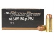 BLAZER BRASS 40 S&W 165GR FMJ - 50 RNDS